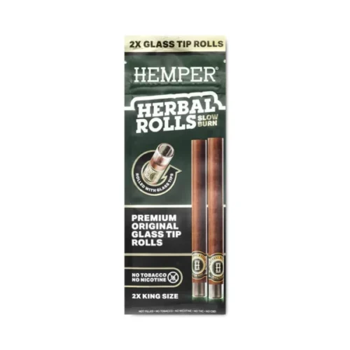 Hemper King Size Glass Tipped Herbal Rolls 2PK