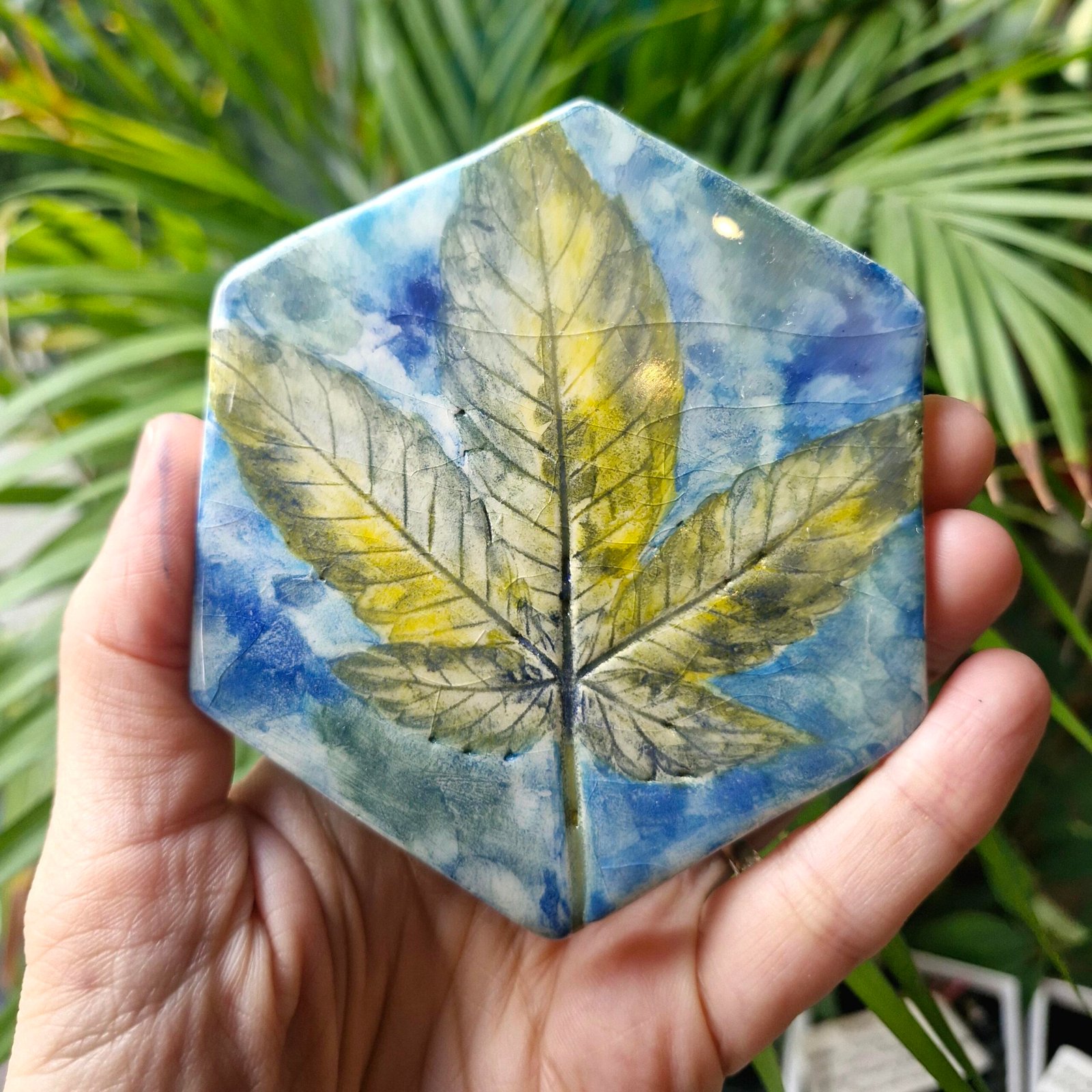 ceramic cannabis coaster stoner gift marijuana weed kelly noble illustration