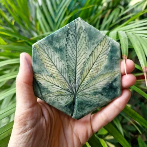 Cannabis Ceramic Coaster
