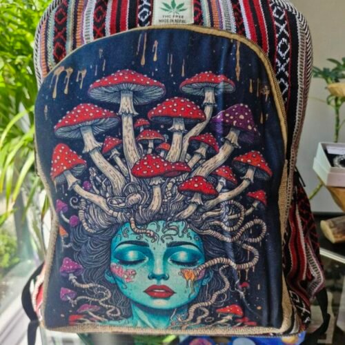 Mushroom Goddess Hemp Backpack