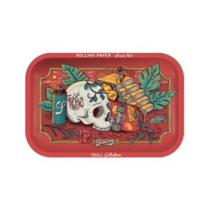 Smoking Psychedelic Skate Skull Rolling Tray