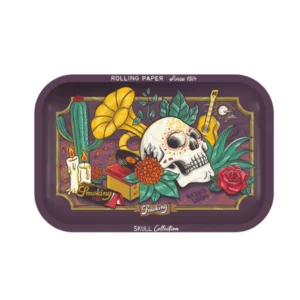 Smoking Psychedelic Mexican Skull Rolling Tray