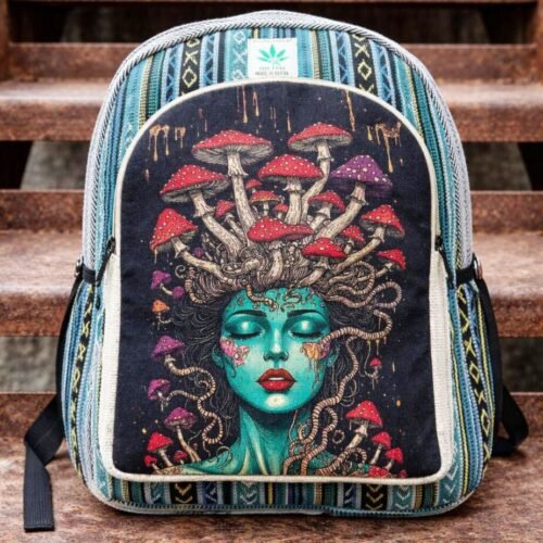 Mushroom Goddess Hemp Backpack