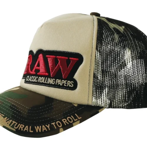 Official RAW Apparel Snapback Hat Cap Classic Flat Bill Trucker Built-in Poker Official RAW Baseball Cap