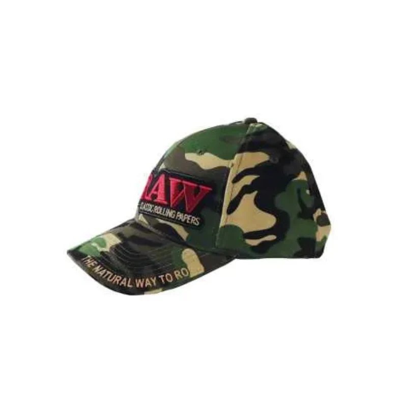 RAW Hat Camo Snapback Cap with Poker