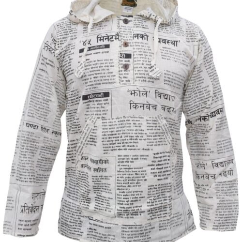 Newspaper Print Hoodie