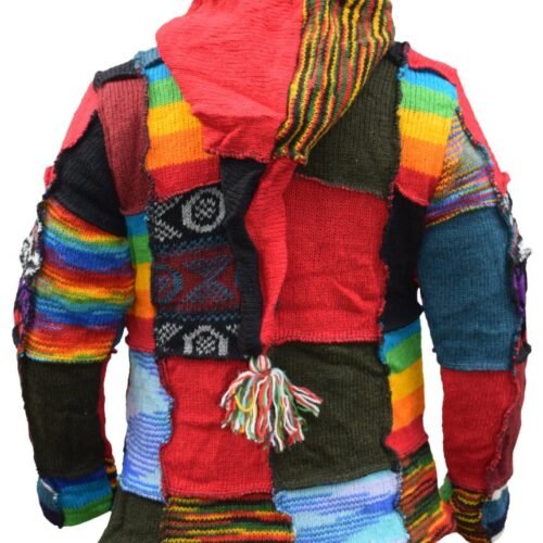Patchwork Fleecelined Woollen Hippy Jacket