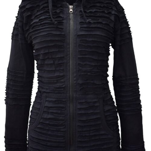 Womens Black Razorcut Pixie Hoodie